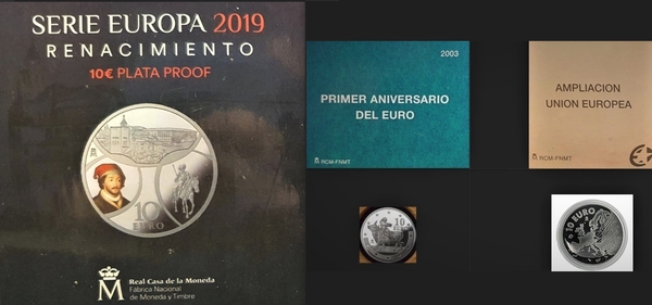 10 € X 3 Monedas 2003-2004-2019