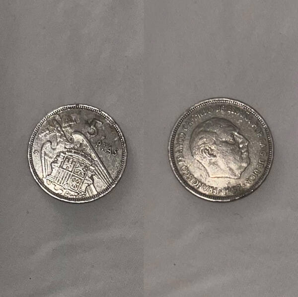 Moneda 5 pesetas Franco 1957