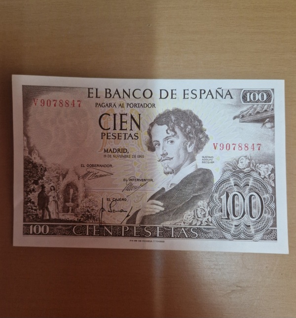 Billete 100 pesetas año 1965