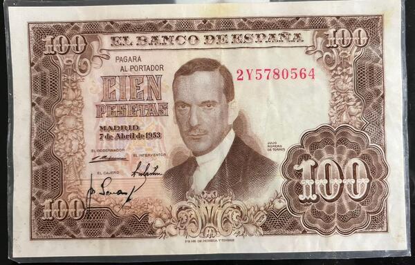 Billete 100 pesetas 1953