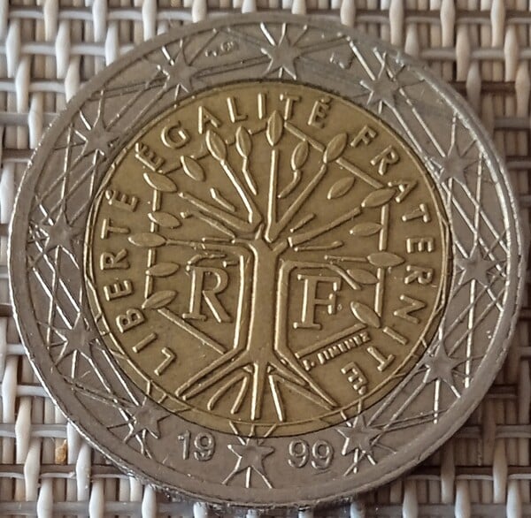 Moneda 2€ Francia Árbol 1999