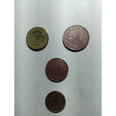 lote 4 monedas de 1 CTS  2 CTS 5 CTS y 10 CTS Alemania 2002 letra G