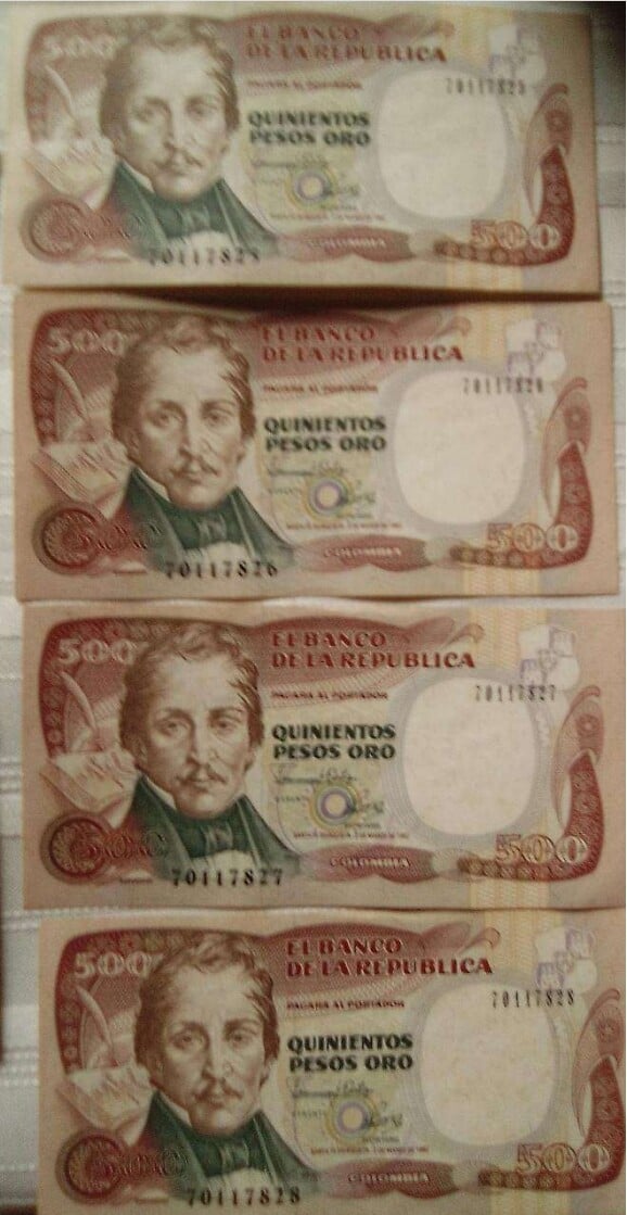 Billete de quinientos pesos