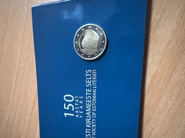 Estonia Coincard Moneda 2 Euros Año 2022 Solidaridad con Ucrania