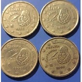 9☆☆ Vendo lote 4 monedas de 10 céntimos de euro ( higienizadas ) de España del año 1999.