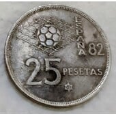 25 pesetas 1982 ,* 81  de 1980.