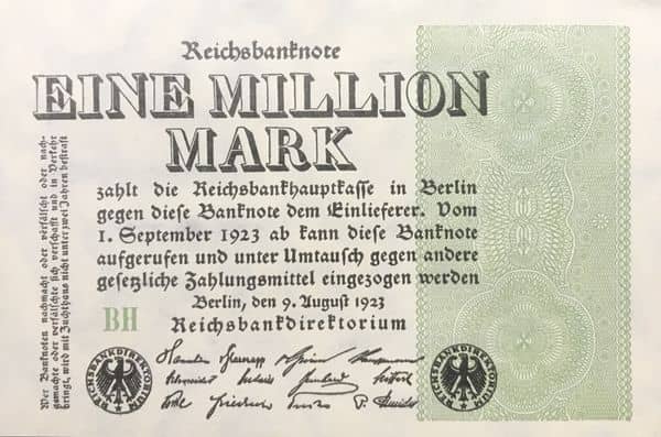 1000000 Mark Reichsbanknote