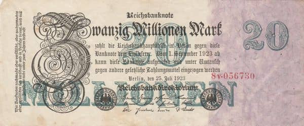 20000000 Mark Reichsbanknote