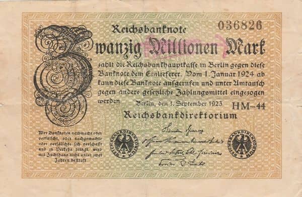 20000000 Mark Reichsbanknote