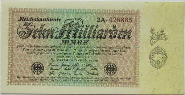 10000000000 Mark Reichsbanknote