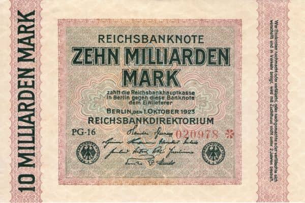 10000000000 Mark Reichbanknote