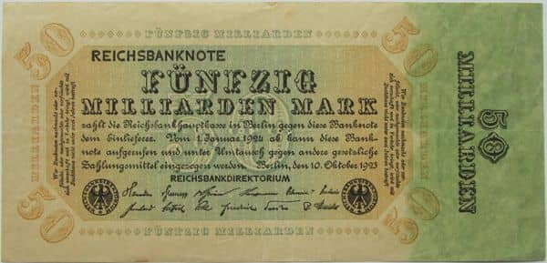 50000000000 Mark Reichsbanknote