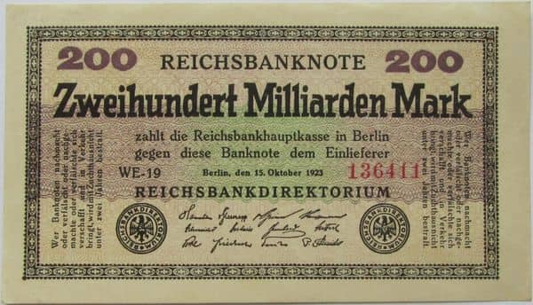 200000000000 Mark Reichsbanknote