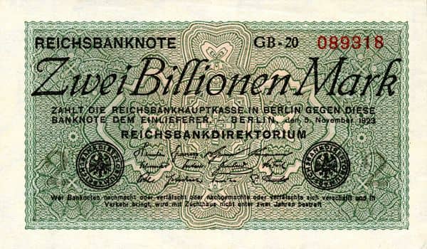 2000000000000 Mark Reichsbanknote