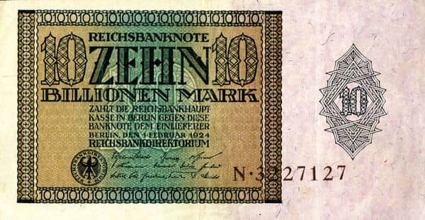 10000000000000 Mark Reichsbanknote