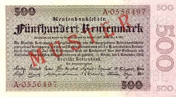 500 Rentenmark Rentenbank