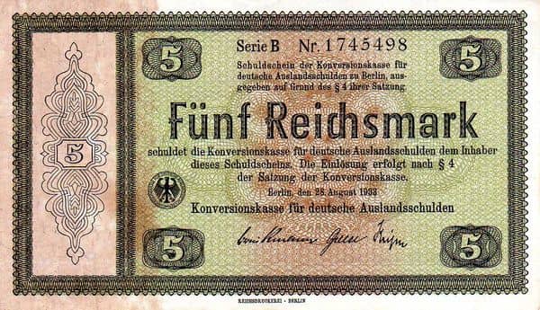 5 Reichsmark Konversionskasse