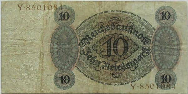 10 Reichsmark Reichsbanknote