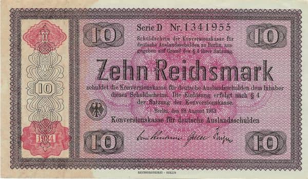 10 Reichsmark Konversionskasse