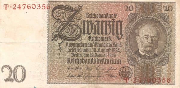 20 Reichsmark Reichsbanknote