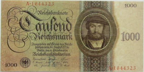 1000 Reichsmark Reichsbanknote