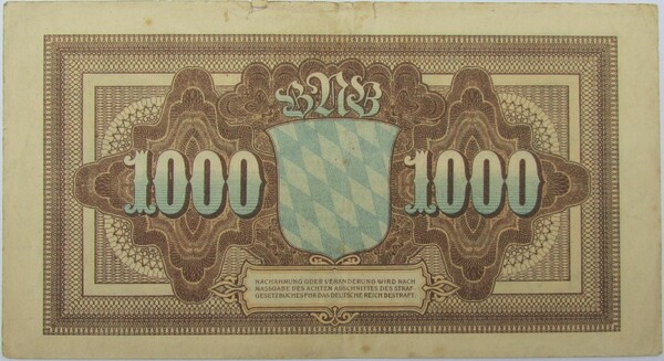 1000 Mark Bayerische Notenbank