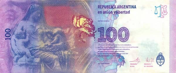 100 Pesos (60th Anniversary of Eva Perón's Death)
