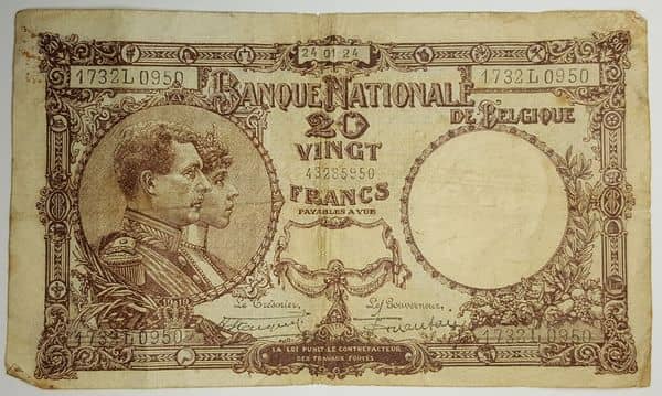 20 Francs - Albert I