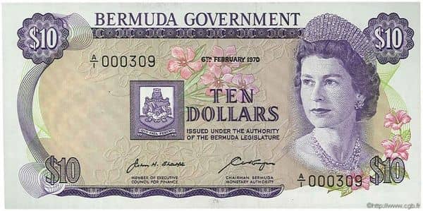 10 Dollars Elizabeth II Government