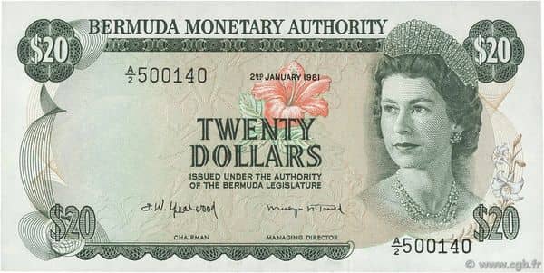 20 Dollars Elizabeth II Monetary Authority