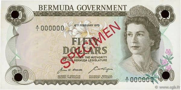 50 Dollars Elizabeth II Government