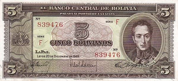 5 Bolivianos