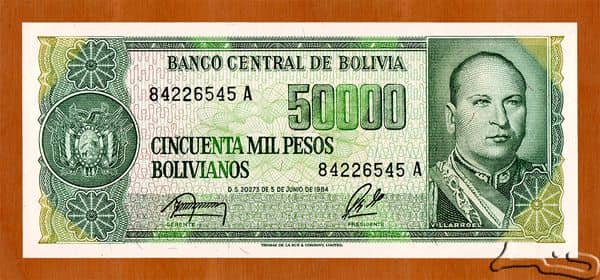50000 Pesos Bolivianos