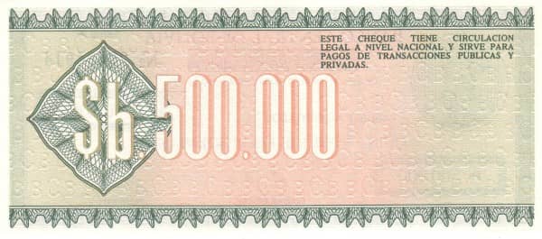 500000 Pesos Bolivianos