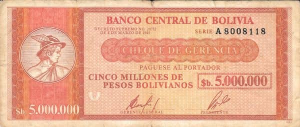5000000 Pesos Bolivianos