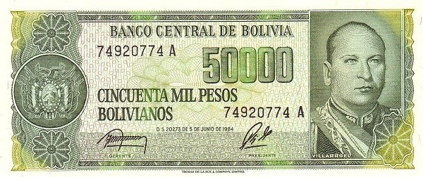 50000 Bolivian Pesos