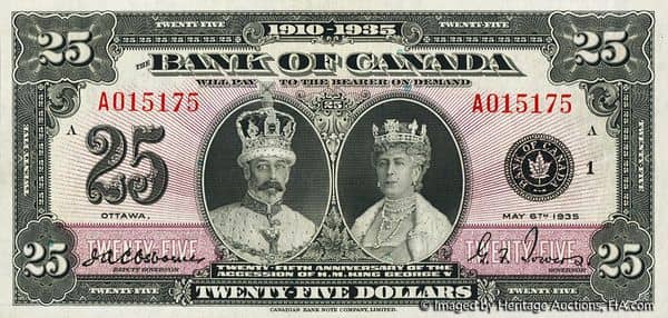 25 Dollars King George V - English