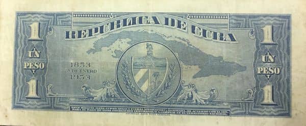 1 Peso Aniversario José Martí Centennial