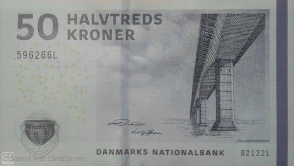 50 Kroner Danish Bridges and Antiquities