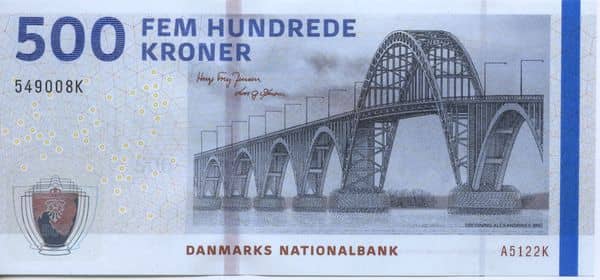 500 Kroner Danish Bridges and Antiquities