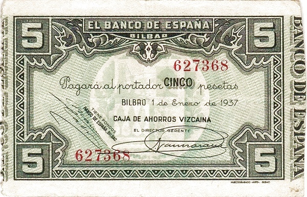 5 pesetas Bilbao