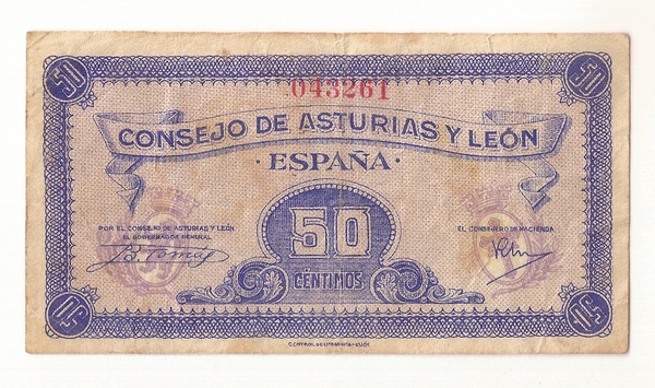 50 cents Council of Asturias and Leon