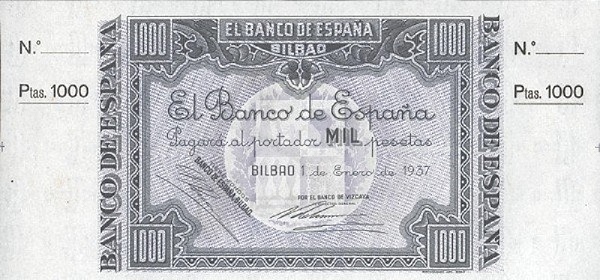 1000 pesetas Bilbao