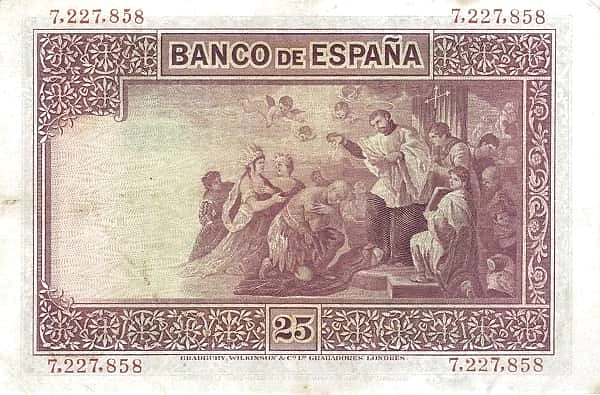 25 Pesetas (San Francisco Javier)