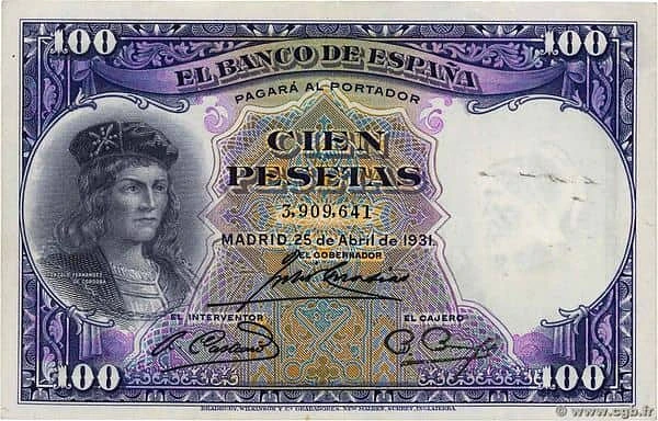100 Pesetas (Gonzalo Fernández de Córdoba)