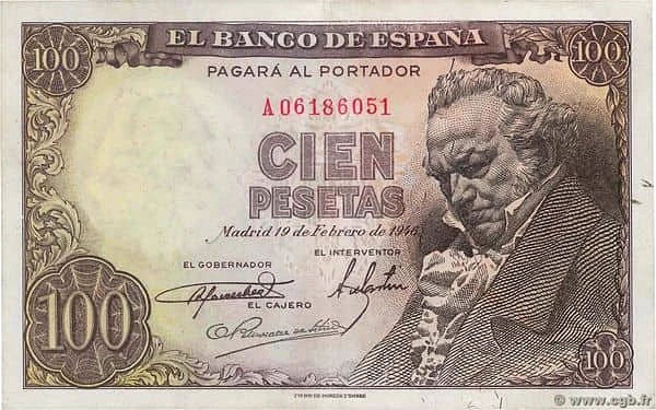 100 Pesetas (Francisco José de Goya y Lucientes)