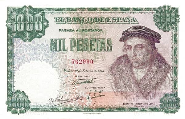 1000 Pesetas (Juan Luis Vives)
