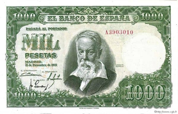 1000 Pesetas (Joaquín Sorolla)