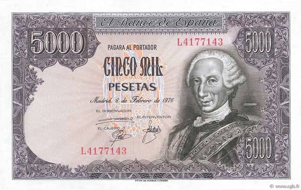 5000 Pesetas (Carlos III)