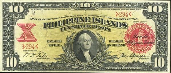 10 Pesos Silver certificate